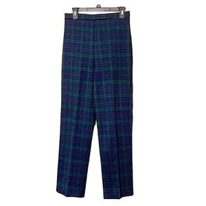 Green and blue plaid pull on pants Vintage Cape Cod Match Mates size small